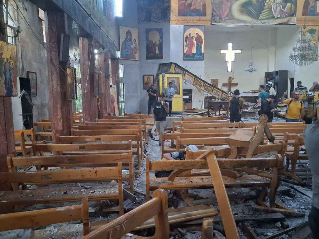 пошкодження у церкві внаслідок теракту