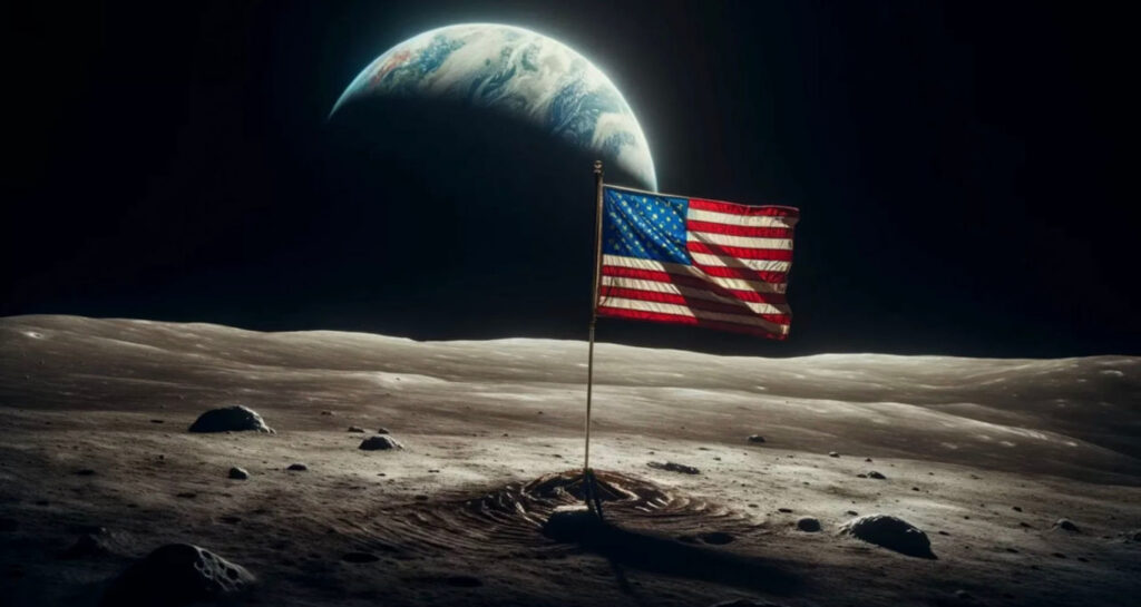 прапор США на Місяці