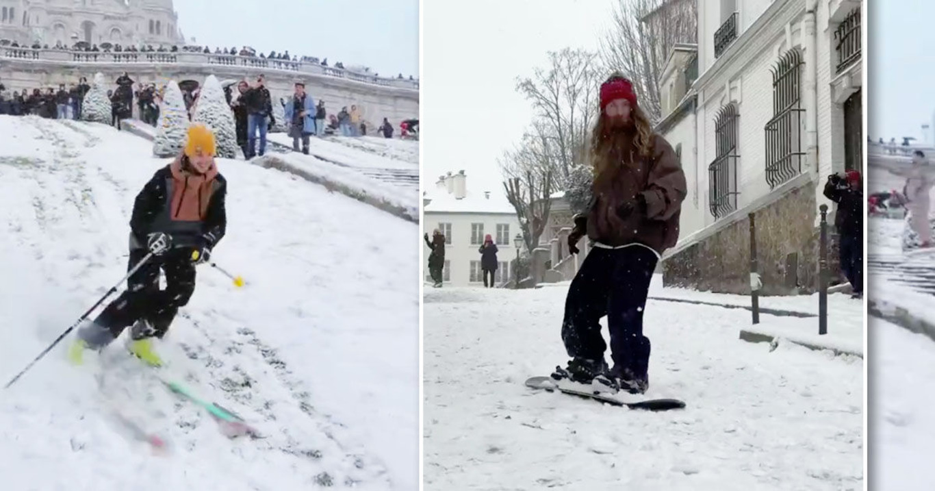 люди катаются на сноубордах
