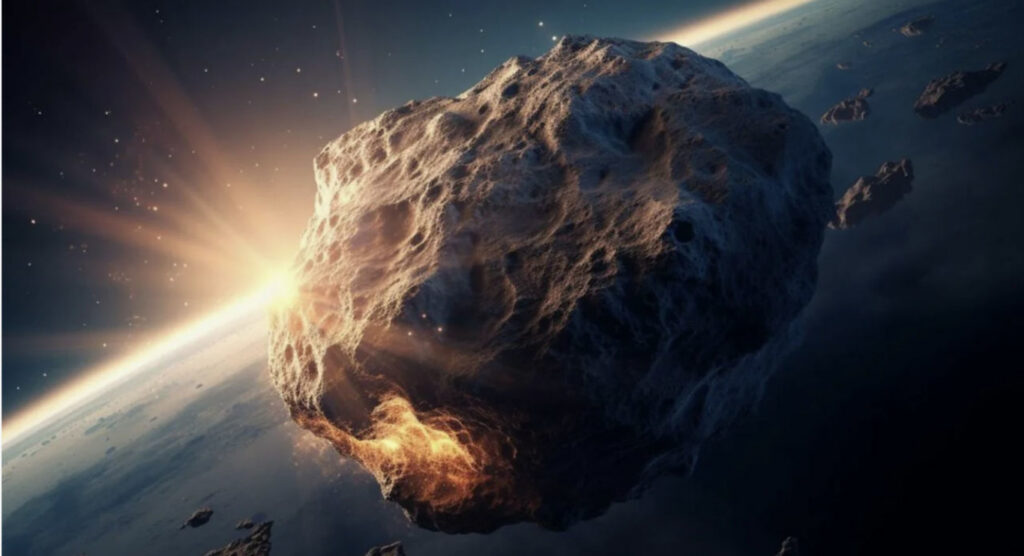 астероїд у космосі