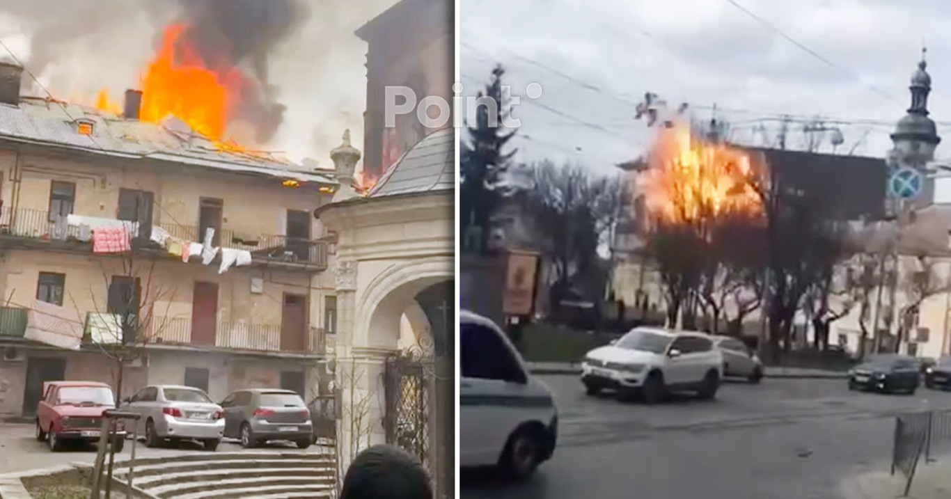 наслідки удару БПЛА по центру Львова