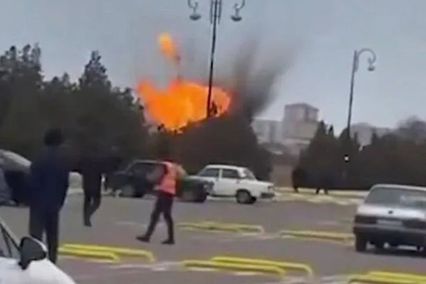 наслідки атаки дрону в Азербайджані