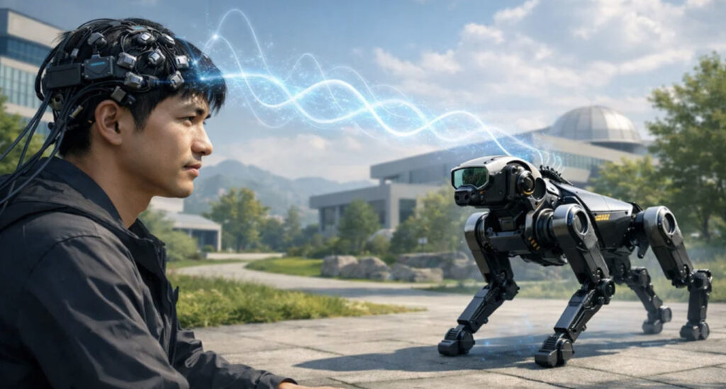 чоловік та робот-собака