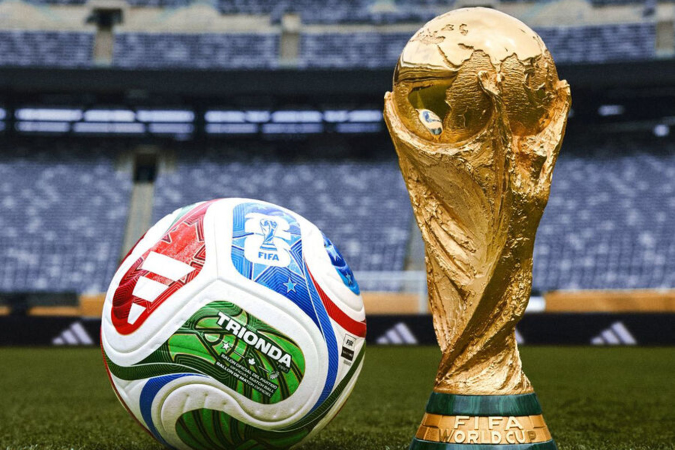 футбольний м'яч та кубок чемпіонату світу